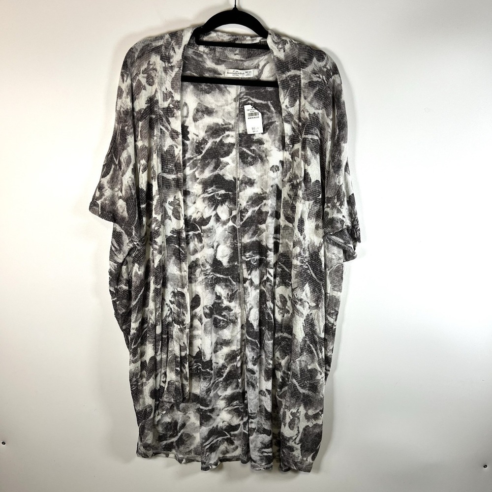 Abercrombie & Fitch Floral Cardigan Sz O/S Knit Kimono Longline Boho Cottagecore